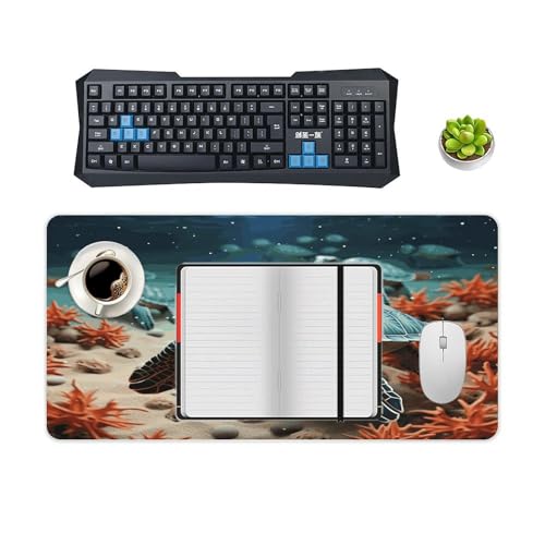 Turtle Starfish Desk Pad Base de Goma Grande miniatura 4