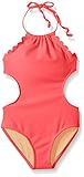 Jessica Simpson Big Girls' Scalloped One Piece Tie Halter Swimsuit