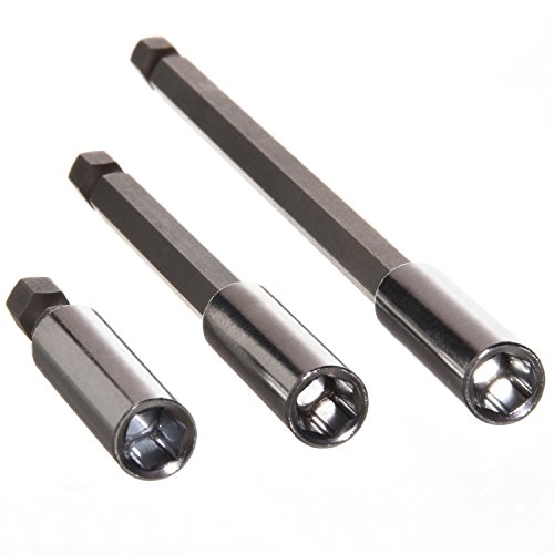 Drixet Magnetic Bit Holder Extensions 2”, 4” & 6” for Quick Change - Universal 1/4" Hex Shanks That Fits Most Power Drills - 3 Piece Set - Thumbnail 3