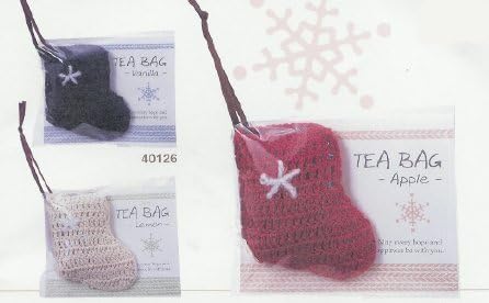 Crochet Tea Bag Cards, Navy
