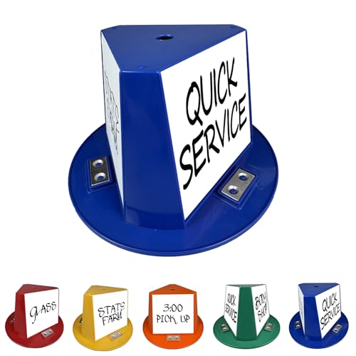 Magnetic Roof Toppers, Magnetic Car Top Hats, Set of 10 with Dry Erase Panels (Blue)