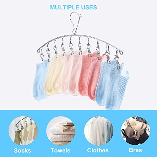 image for PELLUM Clothes Drying Rack, Stainless Steel Drying Hanger, Sock Drying