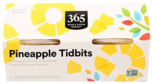 365 By Whole Foods Market, Pineapple Tidbits 4 Count, 16 Ounce #TOP9