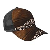 Convient pour : unisexe SEMRUAG Casquette de baseball avec imprimé fleur de lotus pour homme et femme, respirante, chapeau d\'extérieur réglable, Tasse à café et grains de café., taille unique