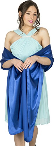 Preisvergleich Produktbild BlackButterfly Satin Hochzeit Brautjungfer Abschlussball stahlen Schärpe Schalverpackung Schal (Königsblau, Einheitsgröße)