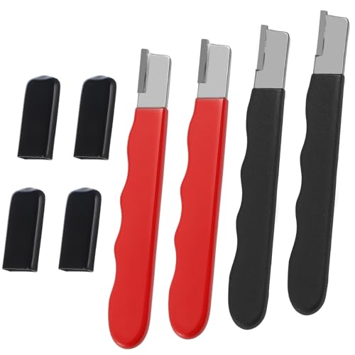 LXUEJIE 4 Pack Garden Tool Sharpener Pruning Shears Blade Sharpener Pocket Blade Sharpeners Mini Portable Quick Edge Sharpening Multipurpose Usage Knife Sharpeners for Hedge Shears Sickle Scissor