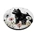 Black Cairn Terrier Floral We Love Mom Dad Lover Watercolor PopSockets Standard PopGrip