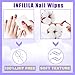 NXJ INFILILA Lint Free Nail Wipes, 540PCS Non-Woven Fabric Dry Nail Prep Wipes, Super Absorbent Nail Polish Remover Wipes Lash Extensions Glue Nail Cleaning Pads for Salon Supplies