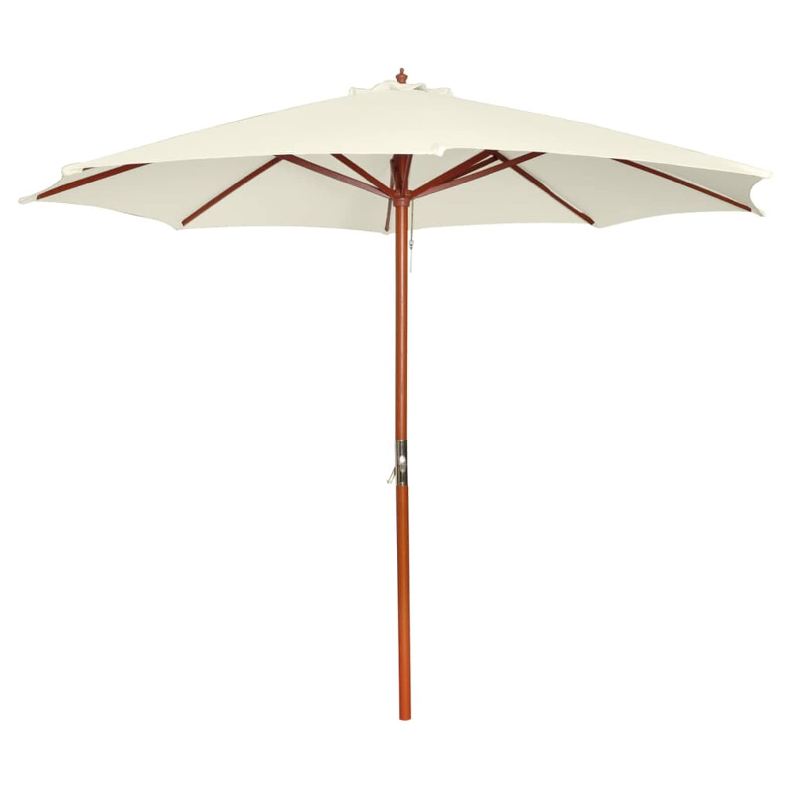 Homgoday Sombrilla Blanca Arena 300x258 cm Sombrilla de Jardín,Protección UV Sombrilla Jardín Grande Orientable Jardín Parasol Balcón