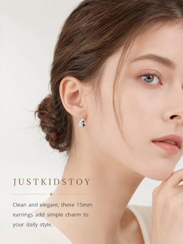 Image of 925 Sterling Silver Dog Earrings Cute Animal Puppy Stud Earrings Dog Jewelry Gifts for Women Girls Pet Lover Hypoallergenic Earrings for Sensitive Ears
