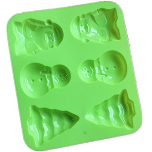 Allforhome Santa Claus Christmas Tree Snowman Silicone Cake Baking Molds Cake Pans Cupcake Muffin Cups Biscuit Chocolate Ice Cube Tray Diy Moulds #TOP1