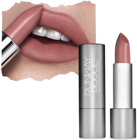 Runway Rogue 90s Vibe Lipstick, Moisturizing Matte Dusty-Pink Lipstick, Front Row