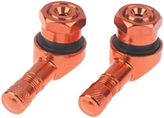 2PCS Motorcycle Rim 90 Degree Angle Motorcycle Tire Tubeless Valve Stems Fit for Rim Parts(Gun Gray)