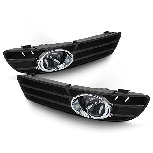 ACANII - For Smoked 1999-2004 VW Jetta Mk4 Bumper Fog Lights Driving Lamps+Switch Assembly Driver & Passenger Side
