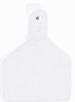 Z Tags 25 Count 1-Piece Blank Tags for Calves, White