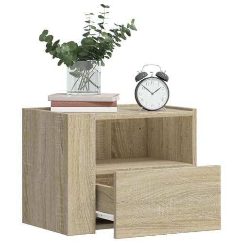 Table de Chevet Murale Chêne Sonoma 45x30x35 cm Petit Meuble