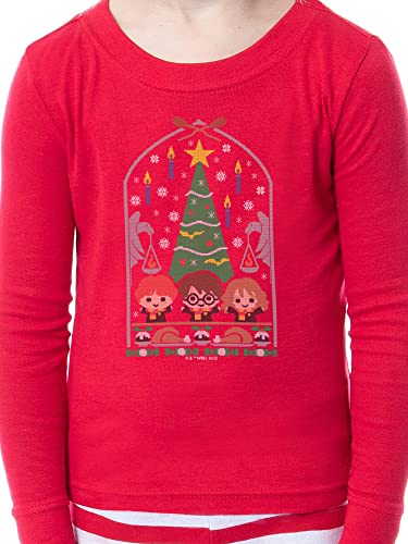 Harry Potter Christmas Sweater Golden Trio Wizarding World Tight Fit Cotton Matching Family Pajama Set4