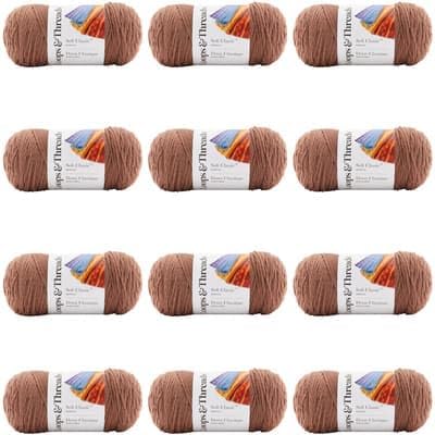 MICHAELS Bulk 12 Pack: Soft ClassicTM Solid Yarn by Loops & Threads