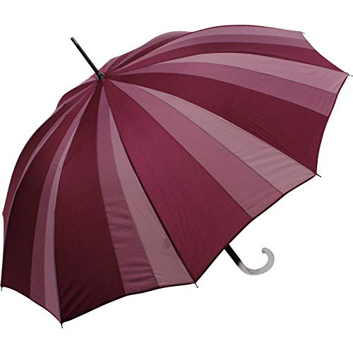 Damen Stockschirm 10-teilig Gradient Bordeaux Rot Cover