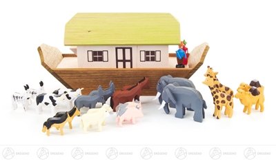 Arche de Noé miniature petit modèle aux finitions soignées