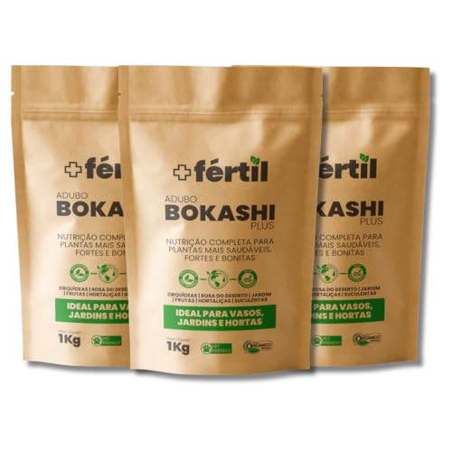 Combo com 3 Adubos Bokashi Plus Para Plantas 1 Kg