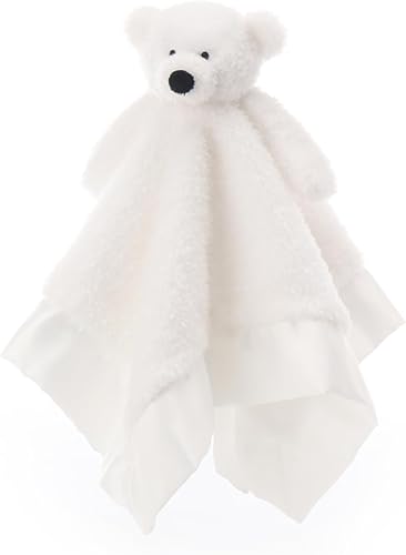 Miniatura 2 de Apricot Lamb Manta de seguridad suave de animales de peluche, oso polar blanco, manta de personaje para guardería, felpa de lujo para acurrucarse