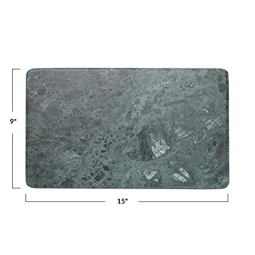 Tabla para cortar de mármol rectangular verde Bloomingville miniatura 3
