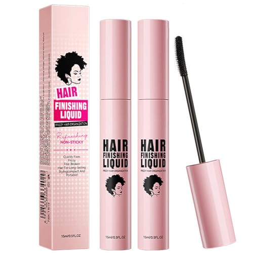 Hair Finishing Stick - 15ml Fly Away Hair Stick - Hair Mascara for Flyaway Hair - Hair Tamer Shaping Gel Moisturizing Not-greasy Flash Moment Stick (2pc)