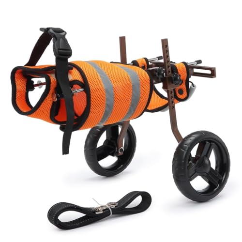 Fauteuil roulant pour chien de soins avec attelle de jambe réglable