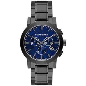 Burberry Men’s Swiss Chronograph Gray Ion-Plated Stainless Steel Bracelet Watch 42mm BU9365