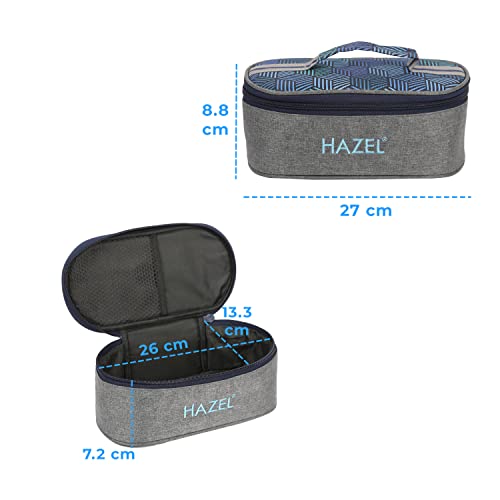 Image of HAZEL Lunch Bag for Office Men and Women | Lenght 27 cm x Height 8.8 cm Water Resistant Tiffin Bag for Kids to School | Tiffin Cover Bag Only, Flat Bag