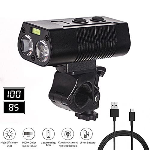 yeacher Farol de bicicleta 750 Lumen Faixas 200M Bicicleta em liga de alumínio Farol noturno para ci