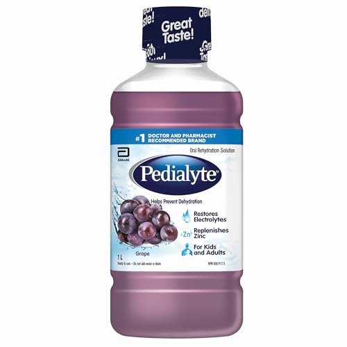 Pedialyte Electrolyte Oral Rehydration Solution, Grape, 1-L Bottle