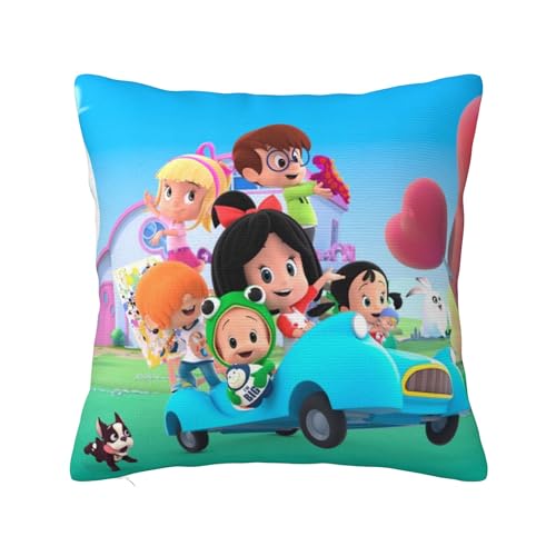 Funda de Almohada Cleo y Cuquin, Funda de Almohada, Funda de cojín de 20" x 20" Cuadrada, Fundas de Almohada para sofá, Dormitorio, Sala de Estar, Oficina, hogar, automóvil, decoración