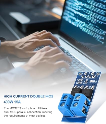 Medrialife 10 Stück Dual MOSFET Trigger Schalter Treibermodul DC 5–36V 400W 15A PWM Regler 0–20kHz Elektronischer Schaltcontroller für Motor Drehzahl Lampen Helligkeit Arduino