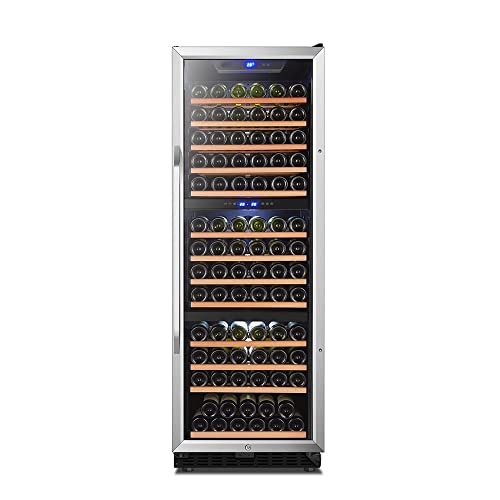 Adega Climatizada 145 Garrafas Krauer Triple Zone Compressor Portas de Vidro Duplo E Inox Iluminação