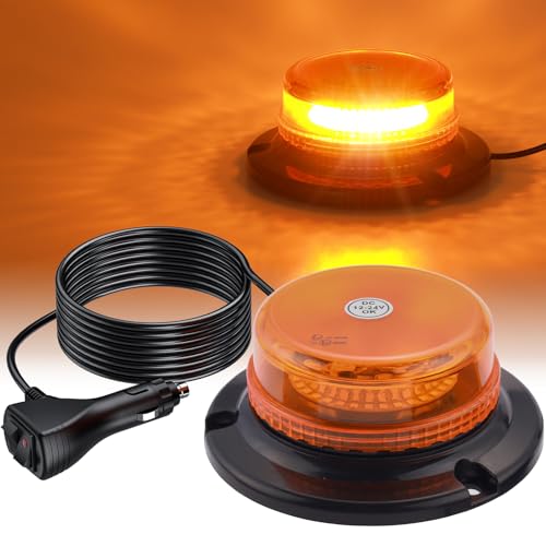 Luz rotativa LED de advertencia 12/24V con imán y cable de 5 metros para camión