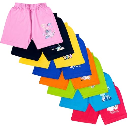 Image of Kids Shorts for Girls & Boys | Pack of 8 Pcs||Multicolor