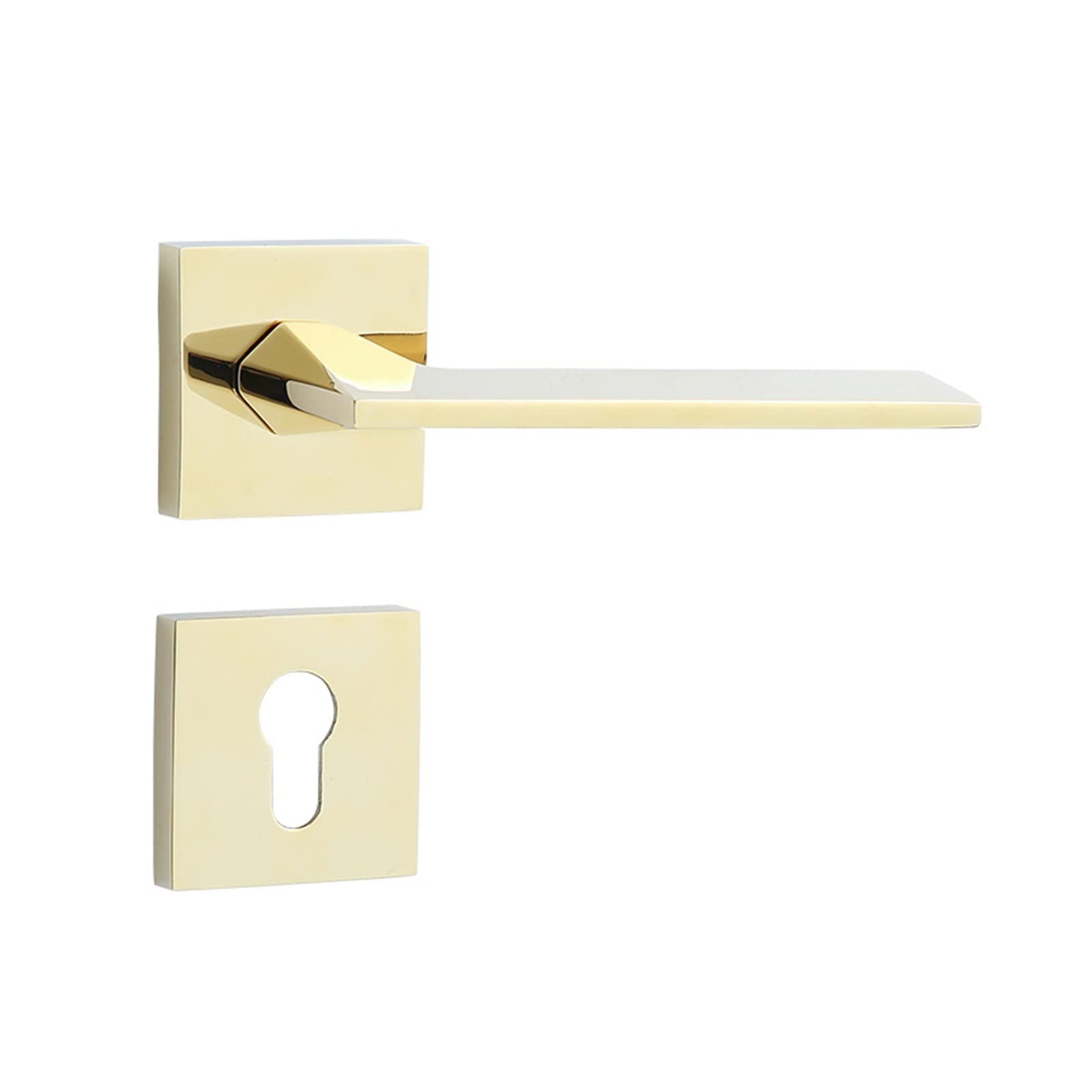 Serrure de porte en bois carrée avec poignée en zinc argento 58x72