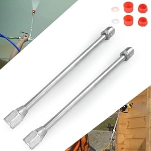 EMAGEREN 2 STKS x 30 CM Airless Verf Sproeier Gun Tip Verlengstang Aluminium Spuitbus Extension Pole Spray Gun Extension…