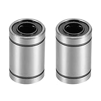 sourcing map 2 Stück Linearkugellager LM8UU 8 mm Bohrung 15 mm Außendurchm. 24 mm Lang für CNC Maschine 3D Drucker