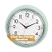 Kiera Grace Retro Wall Clock with Chrome Bezel and Convex Glass Lens, 9.5-Inch, 2.5-Inch Deep, Green