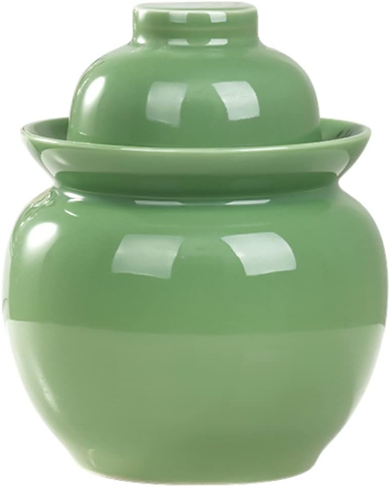 ZHOUXIAO Blue Ceramic Fermentation Crock With Lid