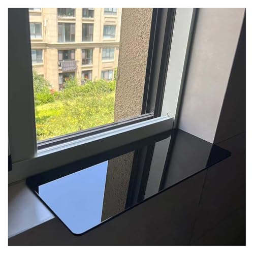 WAHHWF Clear, Black & White Acrylic Window Side Ledge Rack,