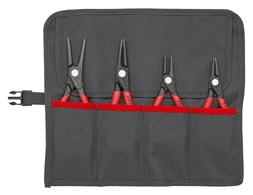 KNIPEX Tools 00 19 57 4-Piece Precision Circlip Pliers Set In Tool Roll