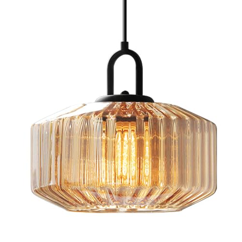 Suspension en verre E27 plafonnier industriel moderne luminaire de chambre