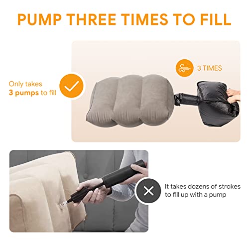 Maliton Inflatable Leg Elevation Pillow, Travel Wedge Leg Pillow For Sleeping, Leg Pillows For Elevation Blood Circulation, Inflatable Wedge Pillow With Inflatable Bag, Fits For Relieve Pain, Surgery #TOP2