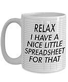 mmandiDESIGNS Accountant Bookkeeper Excel Guru Relax I Have a Spreadsheet for That Clever Present Idea 11oz or 15oz Cup for Coffee Drinks Ice Cream Bowl With H