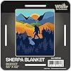 Wilcor Bigfoot Scene Sherpa Blanket 50"x60" Camping Throw Couch Kids Adults Cuddle #4