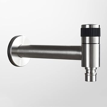 Wall Mounted Stainless Steel Bathroom Sink Faucet, Mop Pond Washing Machine Cold Water Tap, Garden Patio Lavatory Faucets, G1/2 Thread